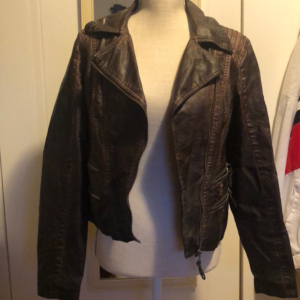 BKE outerwear faux leather jacket